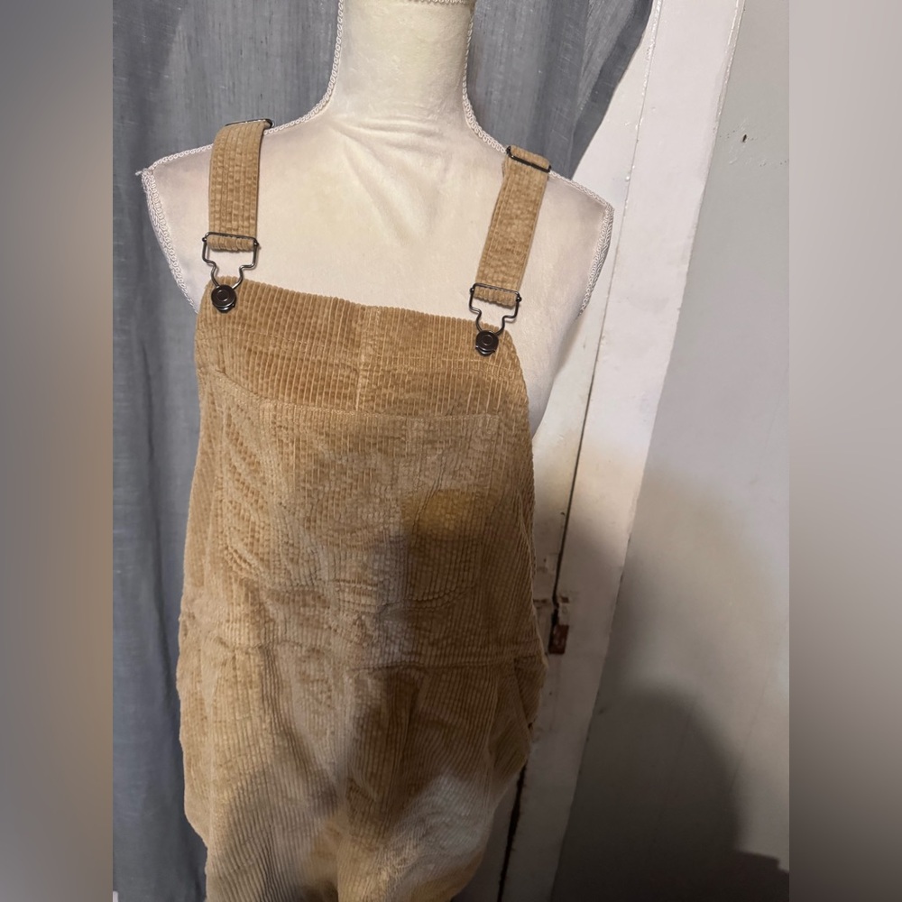 Tan Corduroy Overall dress, size L